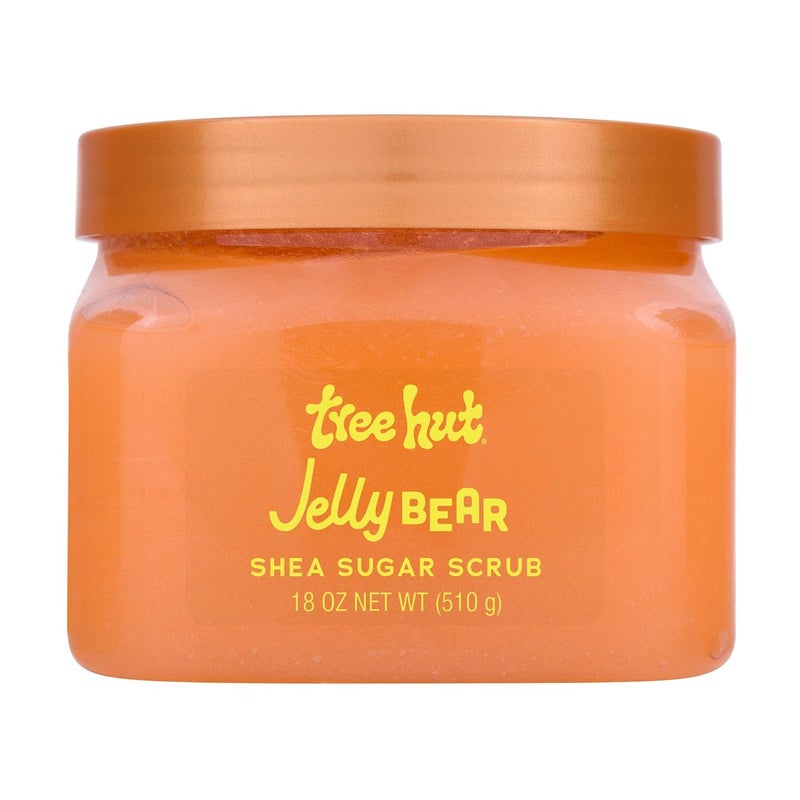 Treehut Jelly Bear Shea Sugar Scrub, Exfoliating, Hydrating & Moisturizing Body Scrub with Shea Butter & Nourishing Essential Oils, Smooth & Soften Skin, 18 oz - Image 1